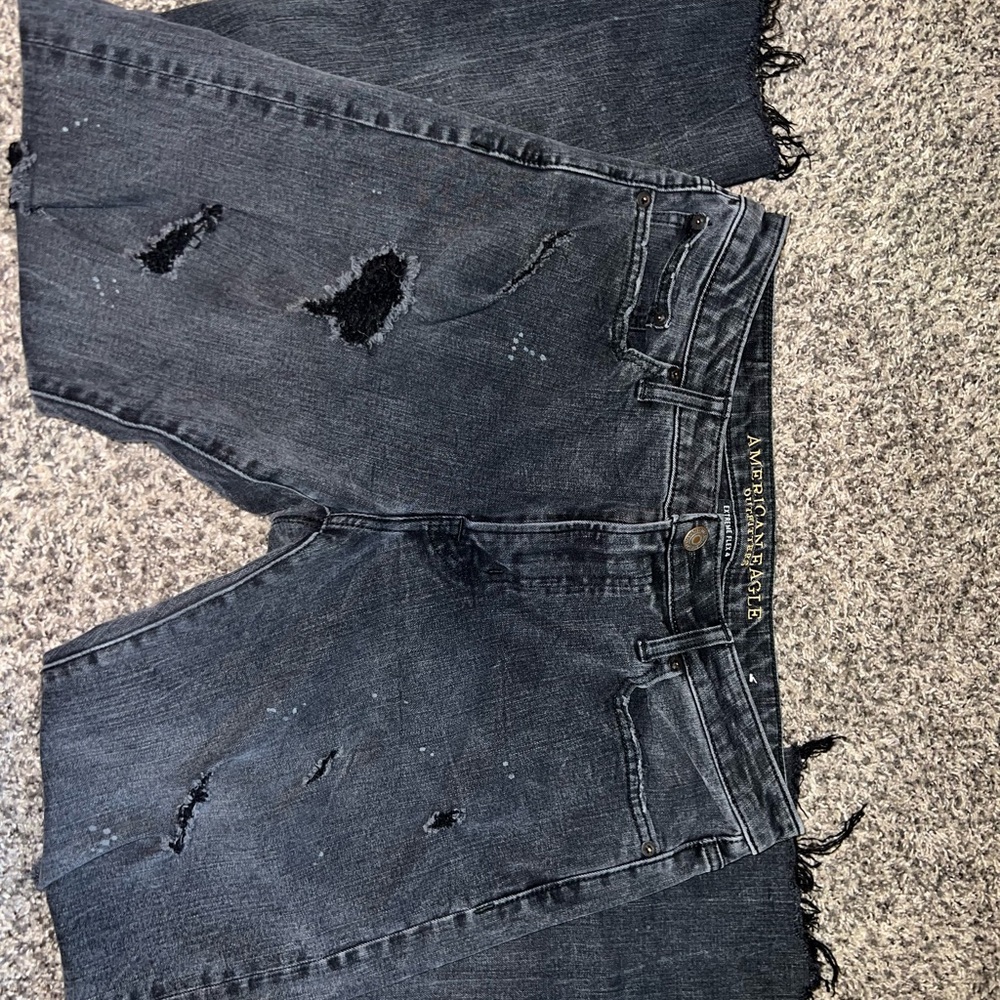 American Eagle Outfitters Black Slim Straight Jeans